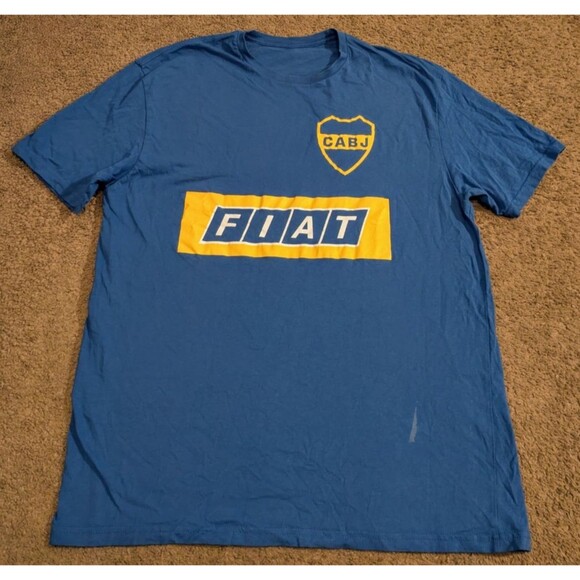 Club Atletico Boca Junors CABJ Bue Short Sleeve T-Shirt Men's Large - Picture 2 of 7